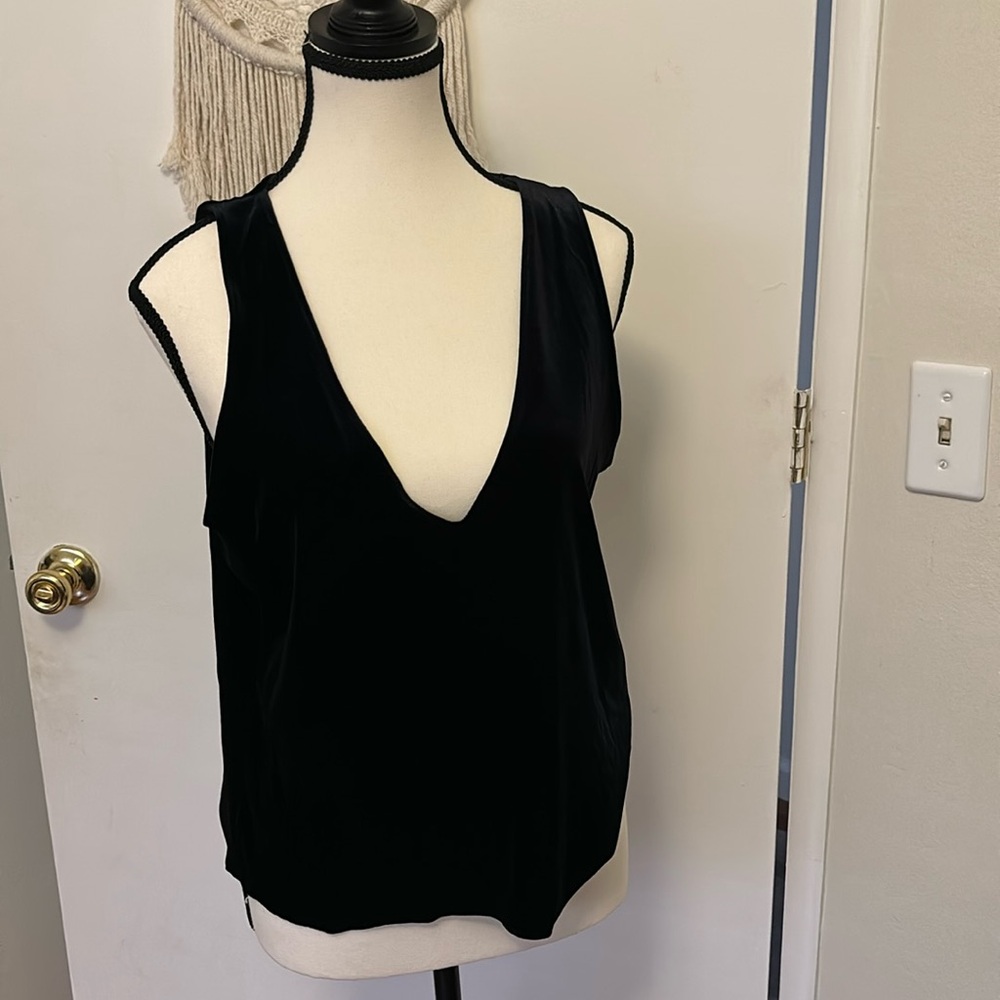 Calvin Klein black velvet like camisole